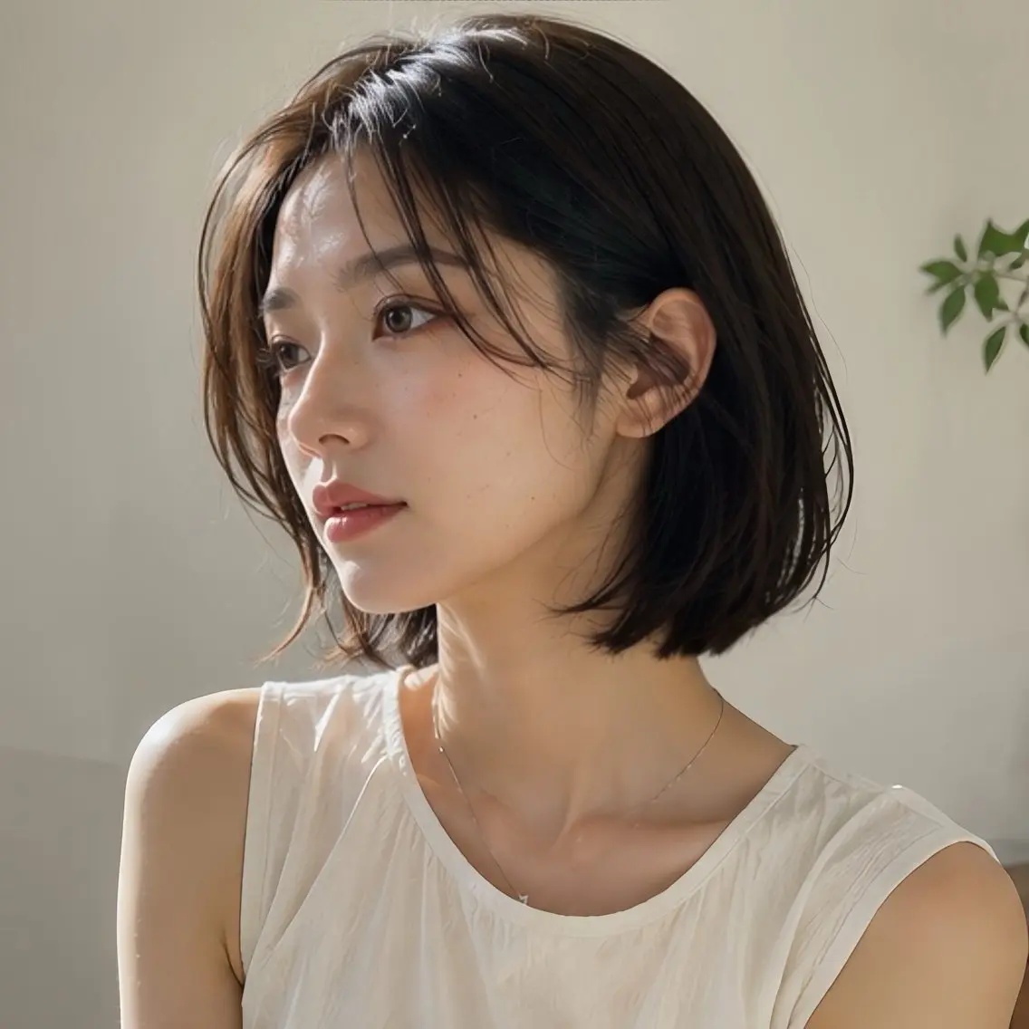 ショート カット 縮毛矯正/レイヤー/ 前髪カット/おばかんのヘアスタイル