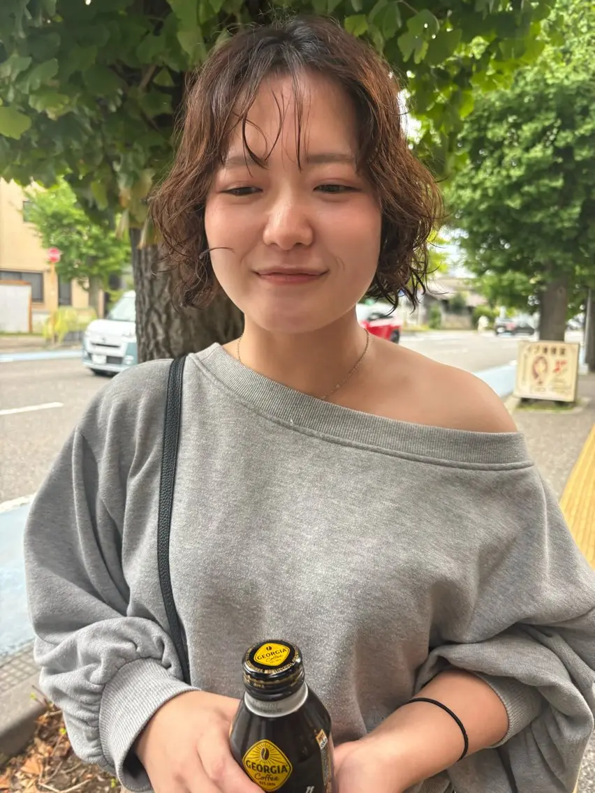 ショート パーマ 小日向 沙織のヘアスタイル