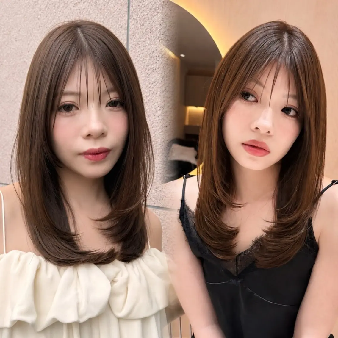 ロング カラー 似合わせカット カット 縮毛矯正 トリートメント レイヤー/髪質改善 Lond ambreのヘアスタイル