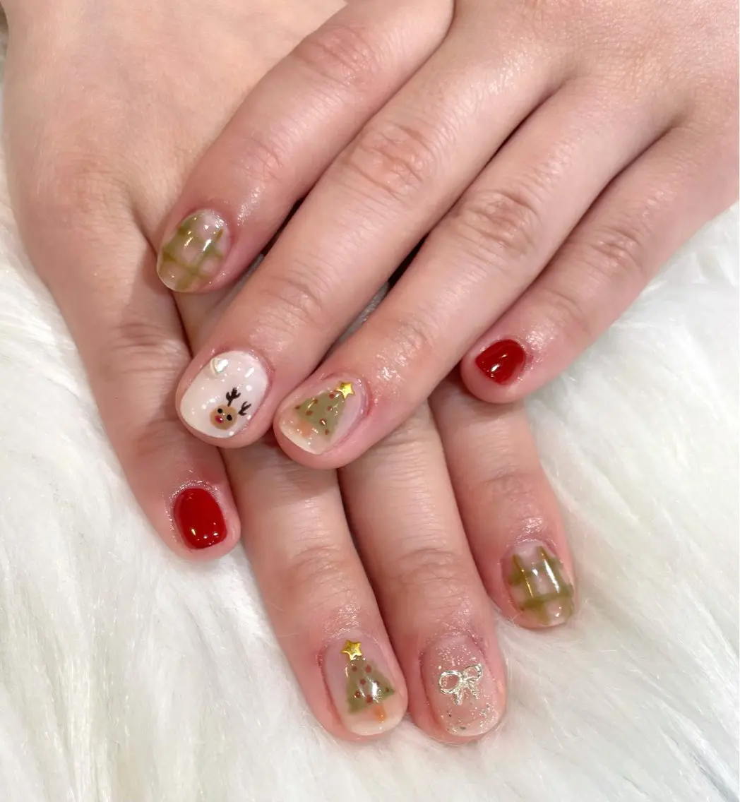 ネイル 冬ネイル クリスマス jujur HARUKA🌸のネイルデザイン