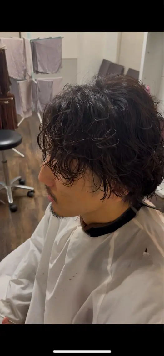 パーマ メンズ 波巻きパーマ メンズパーマ& ハイトーン特化谷村のヘアスタイル