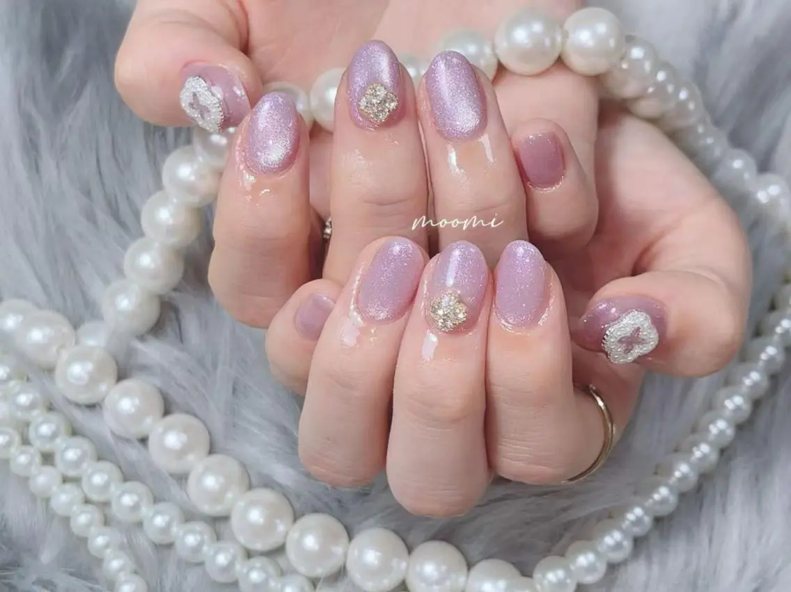 ネイル 長さ出し ジェルネイル グラデーション 韓国ネイル マグネットネイル moomi nail スカルプ専門のネイルデザイン