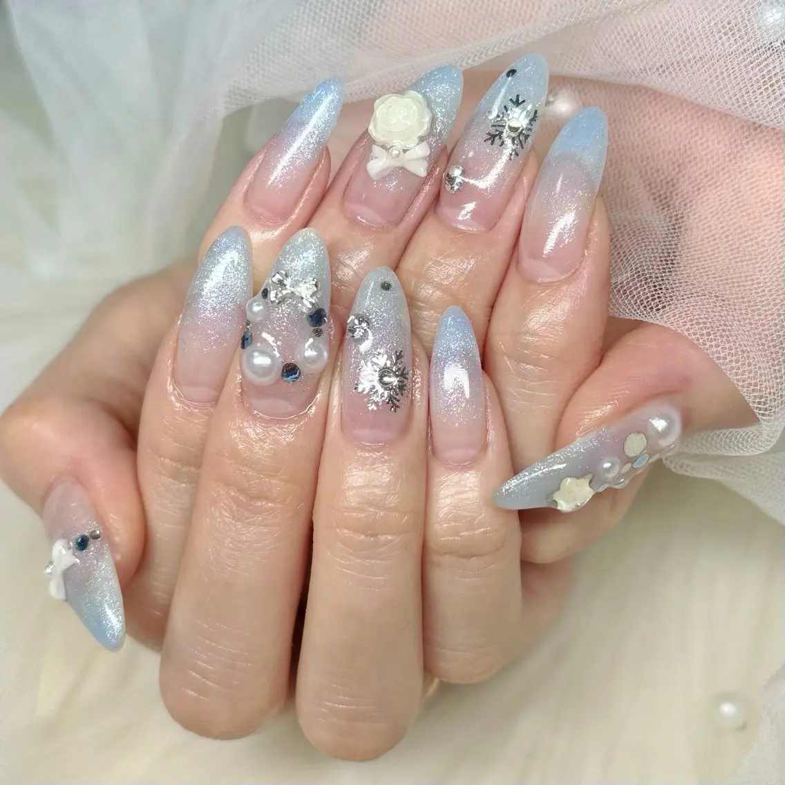 ネイル ハンドネイル Y🩵 Jasmineのネイルデザイン