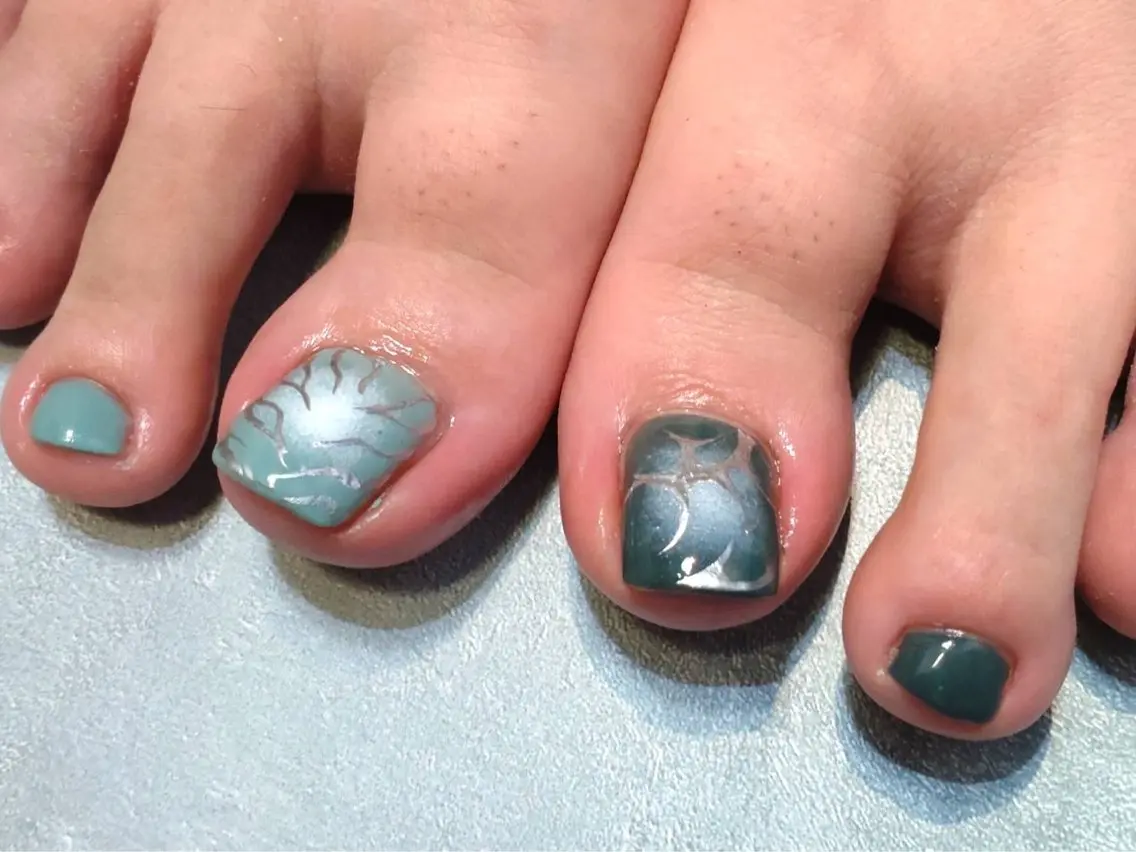 ご新規様6月限定価格🪽フット🦶🏼🍥90minアート・ニュアンス🍥《持込OK・パーツ付き》の写真