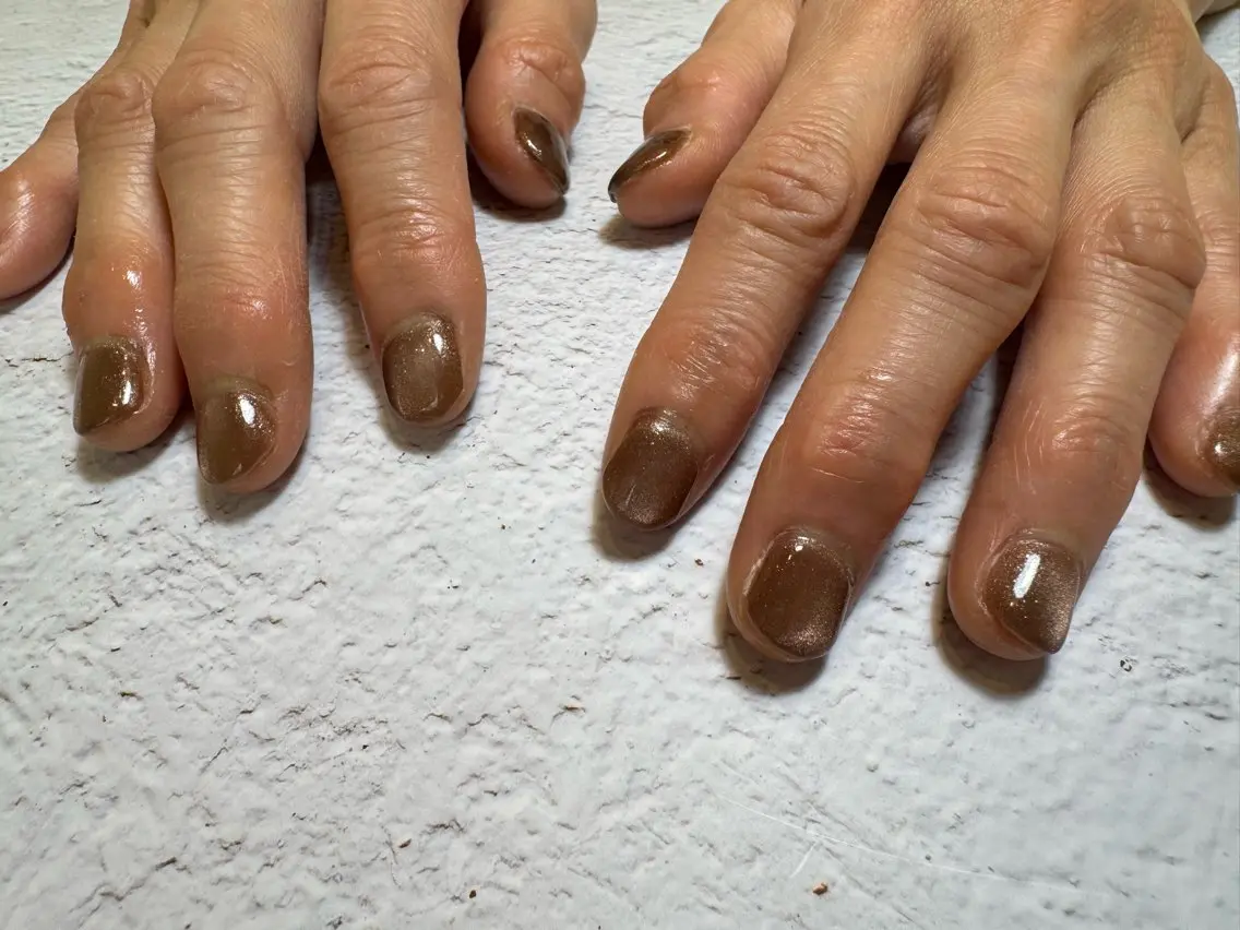 ネイル ブラウン ハンドネイル byeol nailのネイルデザイン