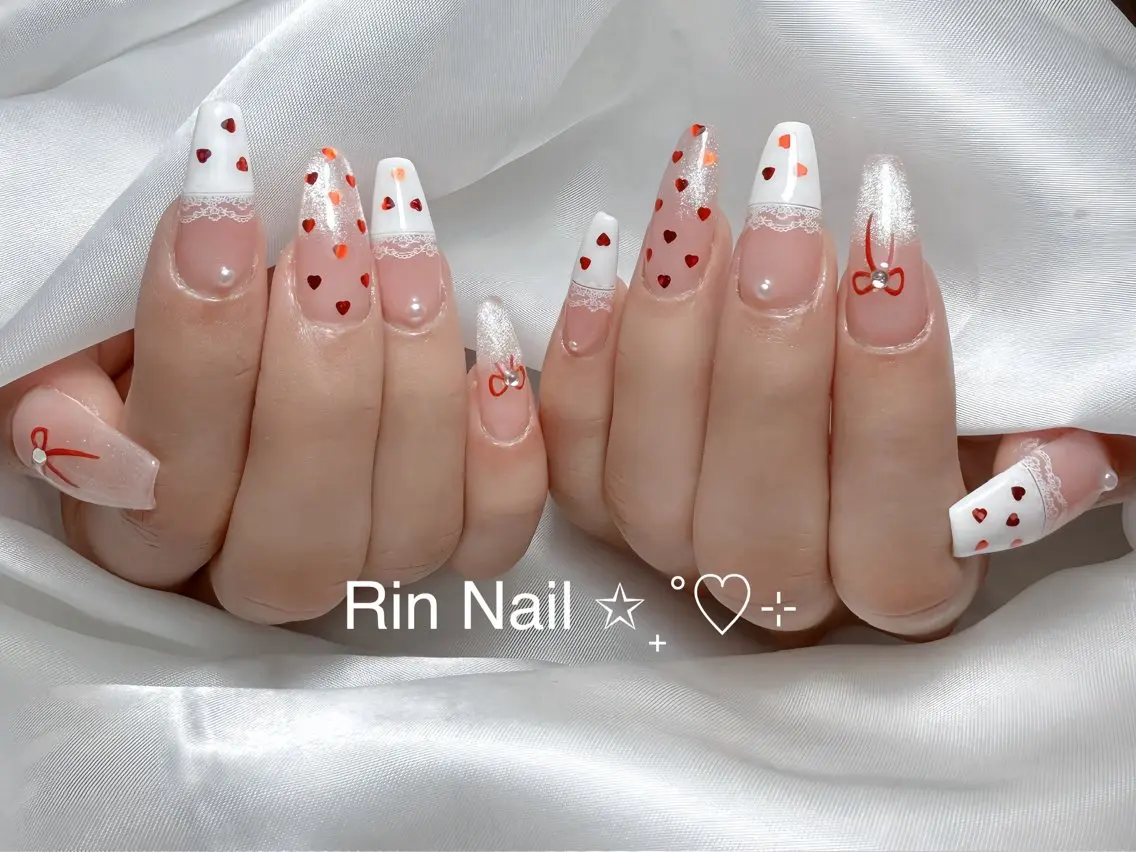 ネイル チークネイル フラッシュネイル フラワーネイル フットネイル ジェルネイル ハンドネイル Rin Nail Shinokuboのネイルデザイン