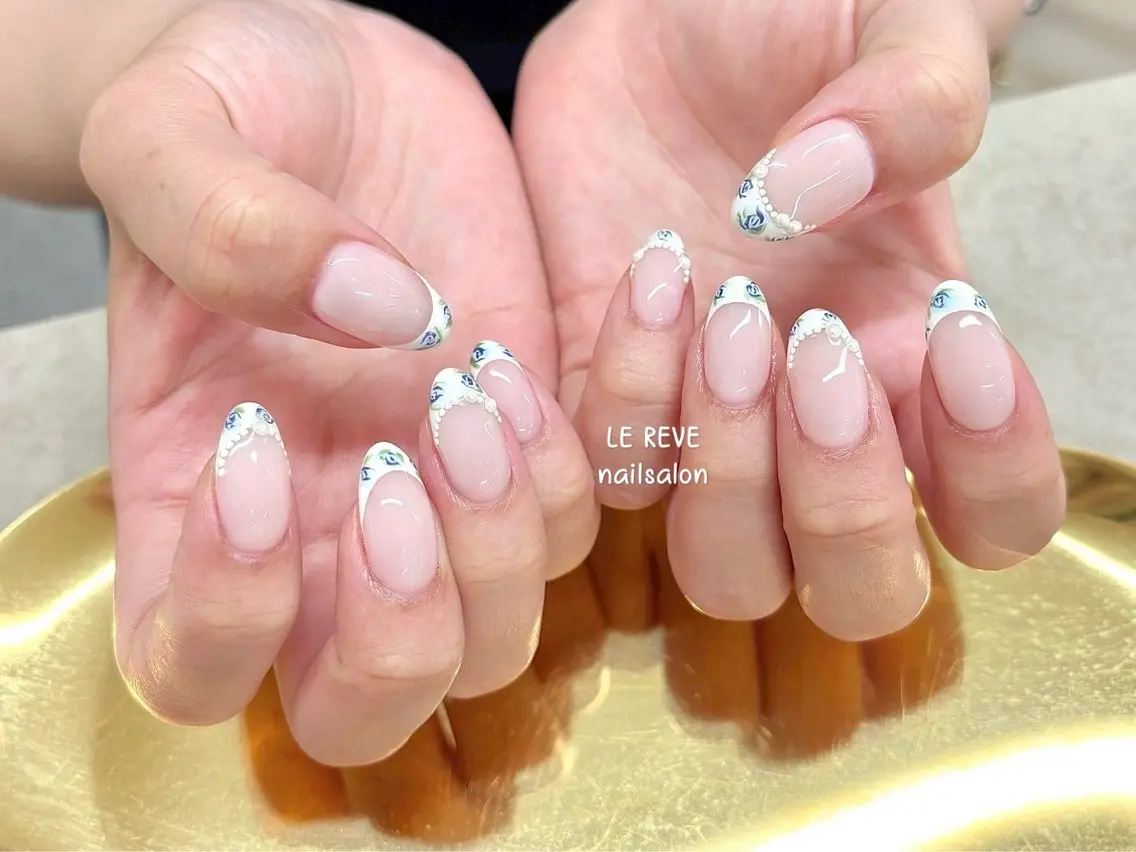 ネイル 韓国ネイル ニュアンスネイル シンプルネイル 夏ネイル ワンホンネイル ハンドネイル LE REVE nailsalonのネイルデザイン
