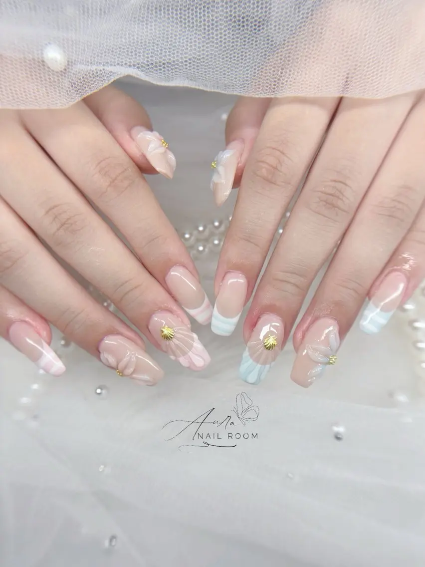 ネイル 夏ネイル Aura Nail Roomのネイルデザイン