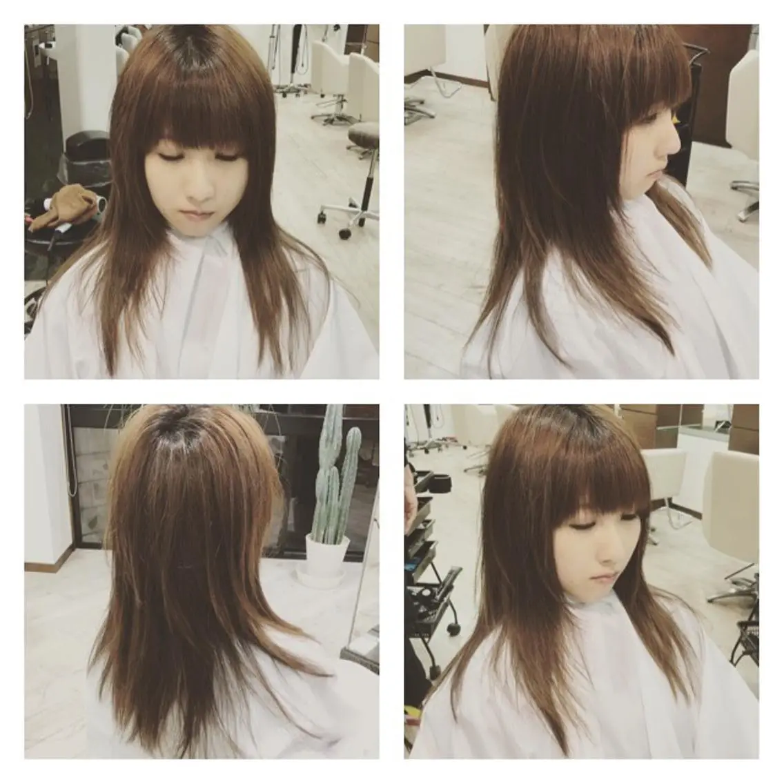 ロング カラー パーマ ヘアアレンジ メンズ キッズ ネイル マツエク・マツパ ドライ カット✂️髪質改善のヘアスタイル