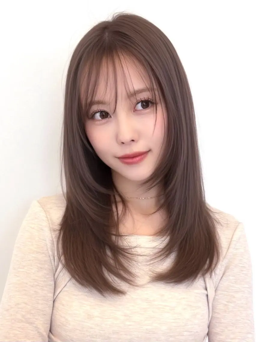 ロング カラー カット ヘアカラー トリートメント 松浦 よしきのヘアスタイル