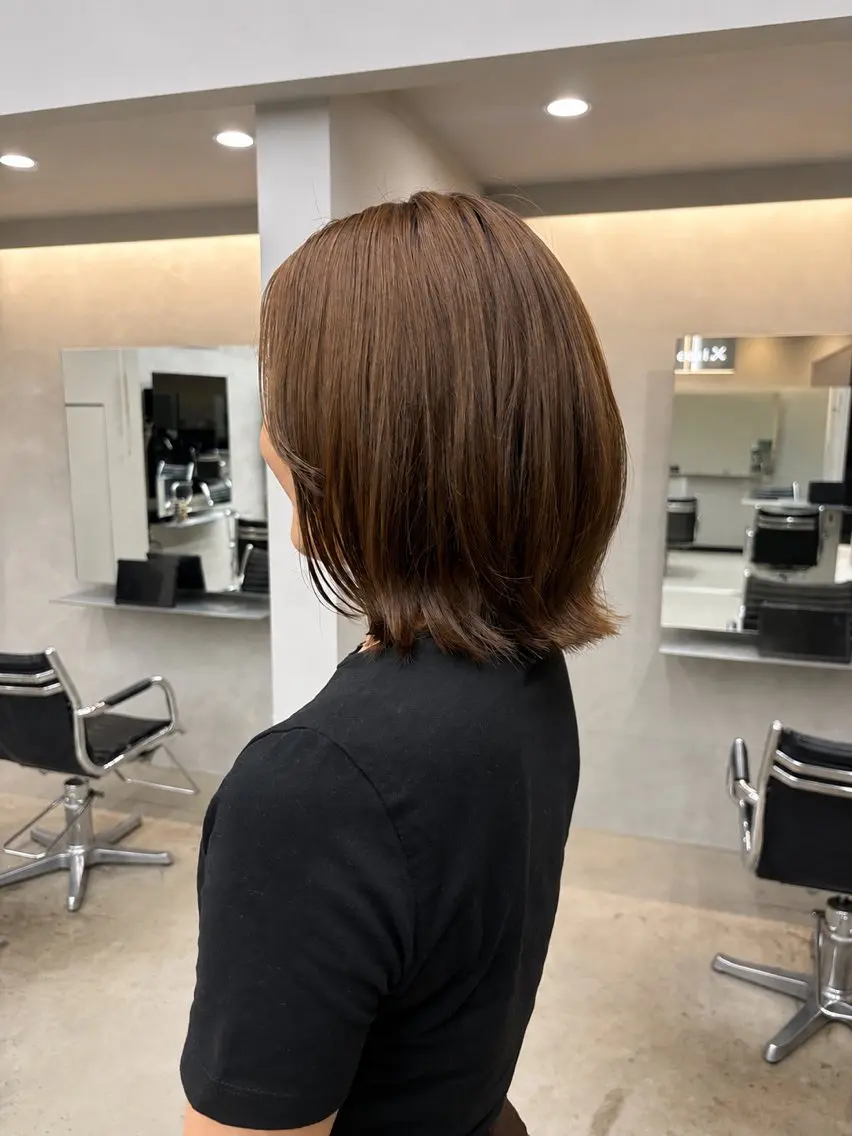 カラー ベージュカラー ミルクティーベージュ 吉川 未佑のヘアスタイル