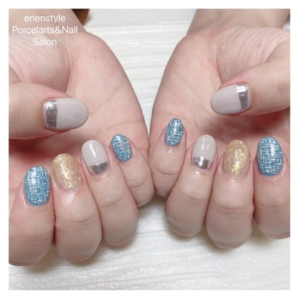 ミディアム ネイル 🐾enen style 🐾のネイルデザイン