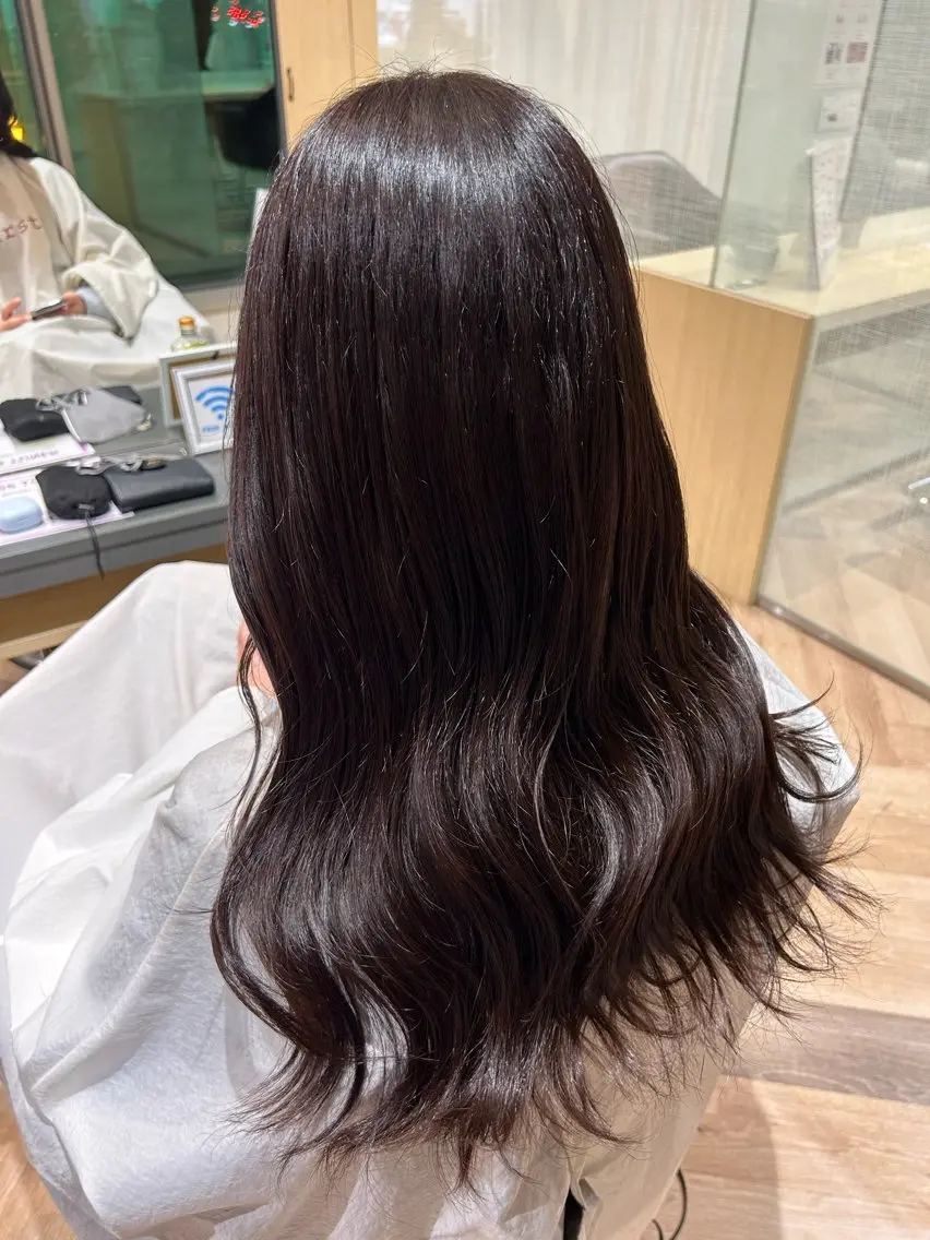 ロング カラー 加藤 千穂のヘアスタイル