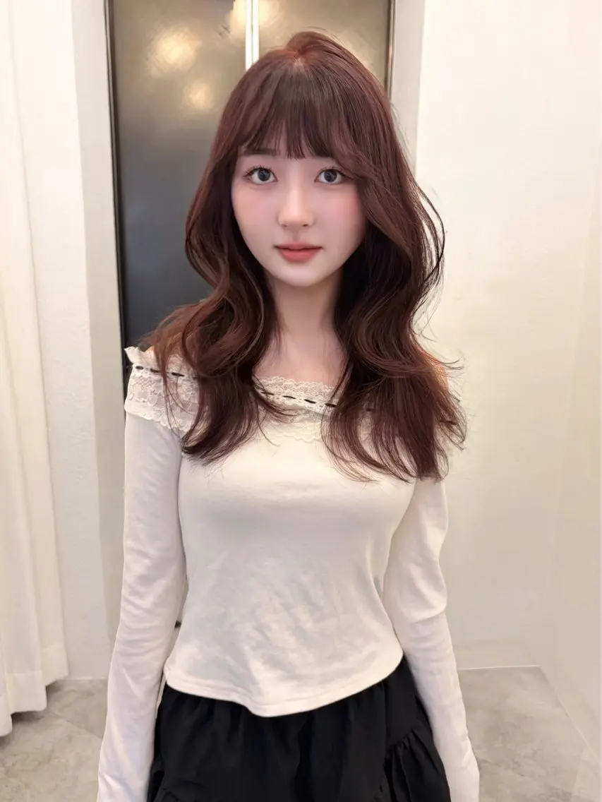 ミディアム ミディアムレイヤー アッシュ 韓国風ヘア レイヤーカット 髙杉 心のヘアスタイル