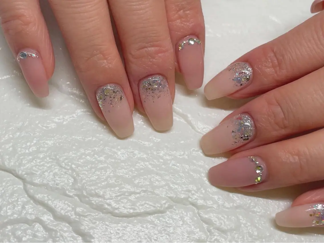 ネイル グラデーション オフィスネイル ピンク ピンクベージュ 春ネイル ハンドネイル MINORI Nail&Waxのネイルデザイン