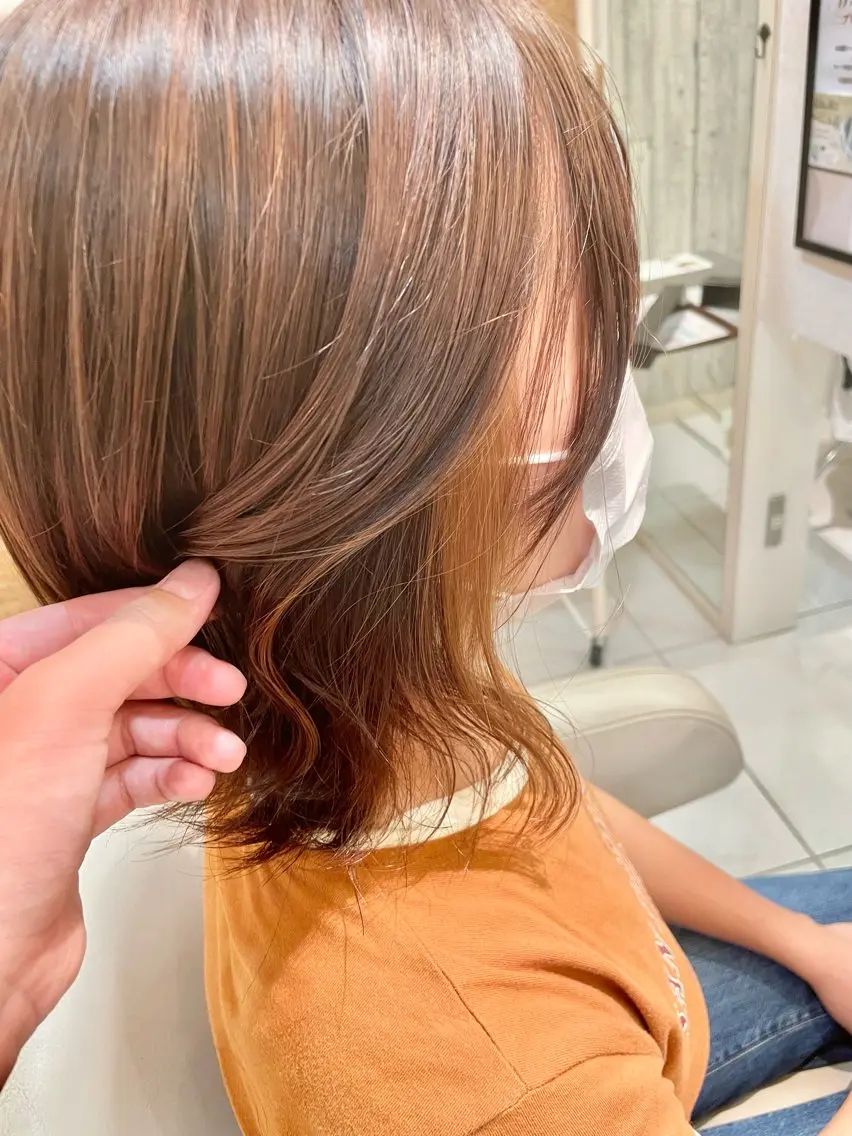 ショート カラー ヘアカラー ヤマグチ ユキナのヘアスタイル
