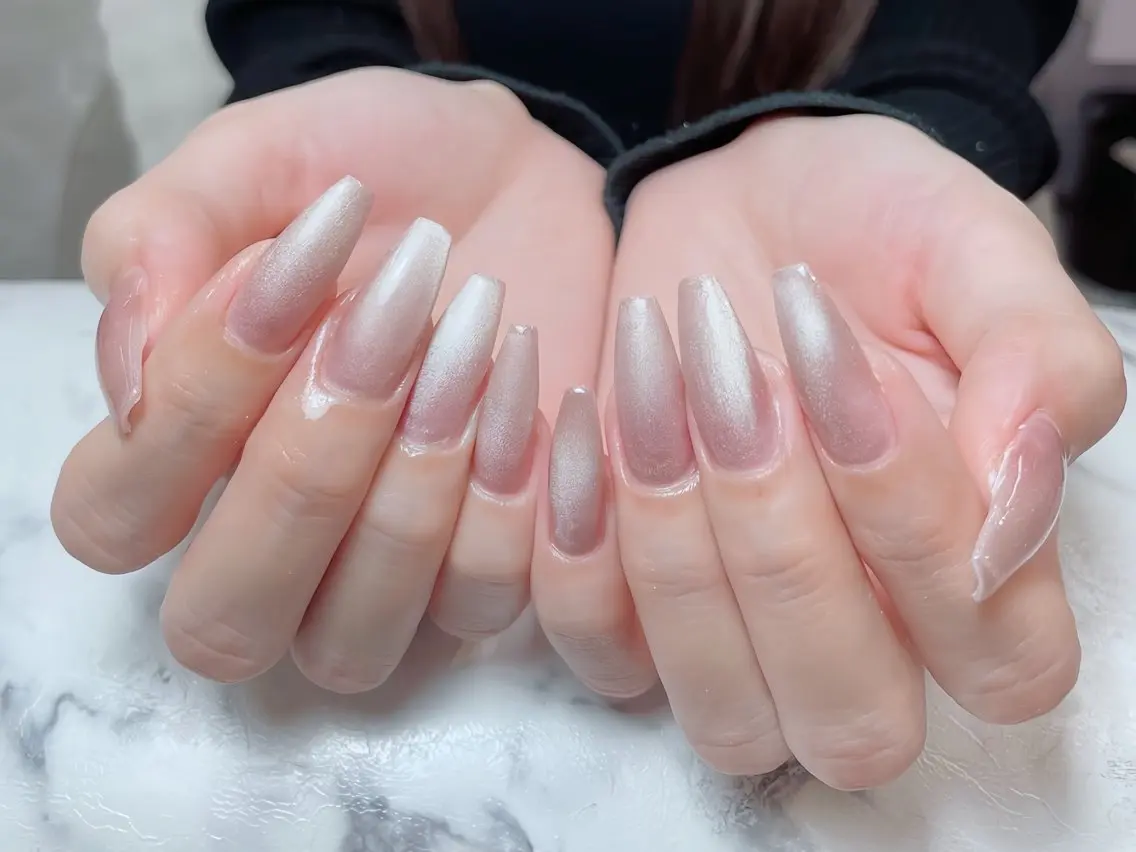 ネイル 成人式 ロングネイル ネイルチップ ハンドネイル Rin Nail 新大久保店のネイルデザイン