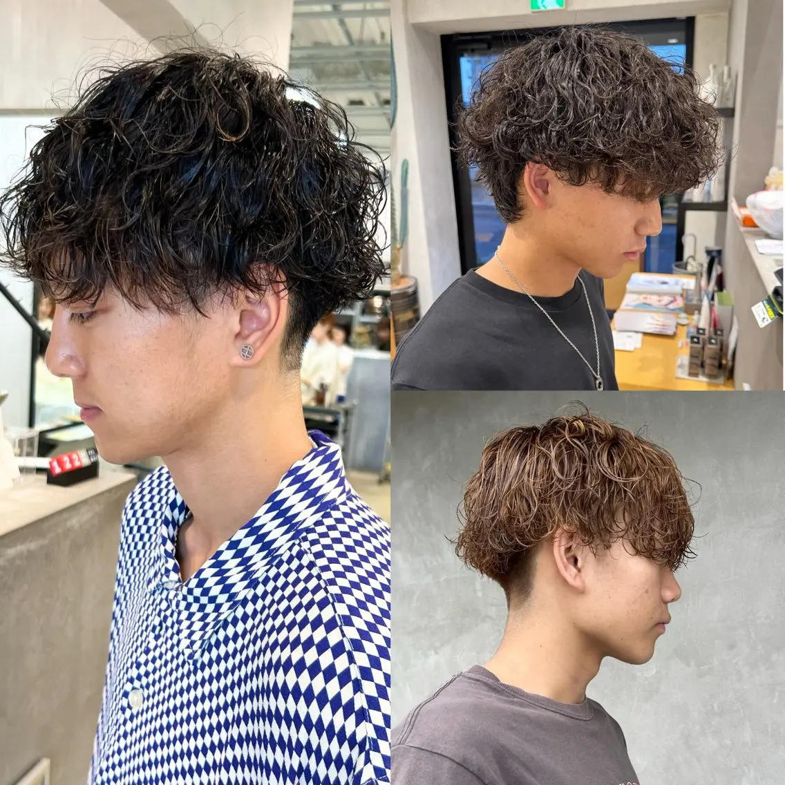パーマ メンズ メンズパーマ/フェ ザーパーマ/古川晴輝のヘアスタイル