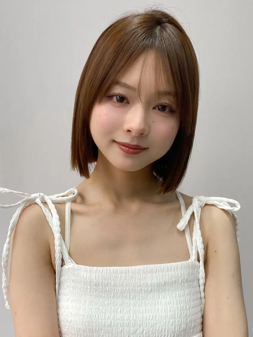 ミディアム カラー ボブ カット 縮毛矯正 トリートメント レイヤー×髪質改善✨ 渋谷/佐藤侑哉のヘアスタイル