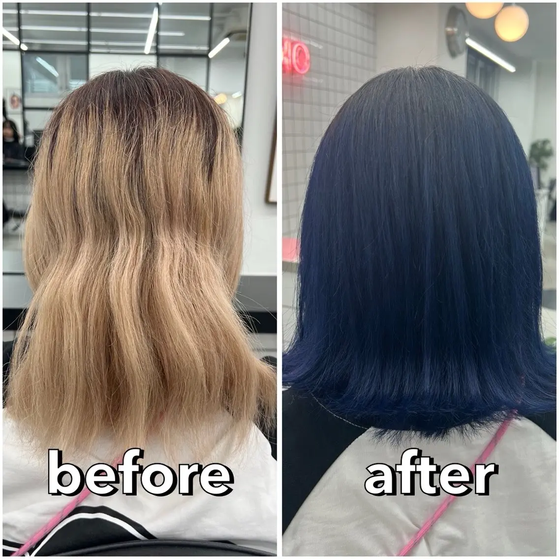 ミディアム カラー ブリーチ 透明感カラー デザインカラー 伸ばしかけ 学生 ヘアカラー 🌷︎あすか🌷 JILLSTUDIOのヘアスタイル