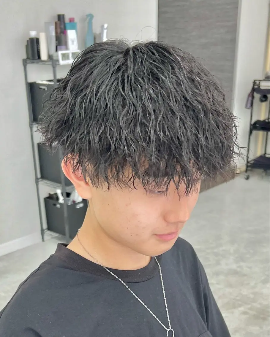 パーマ メンズ カット パーマ トリートメント ヘアセット シャドウパーマ/ メンズ/KENTAのヘアスタイル
