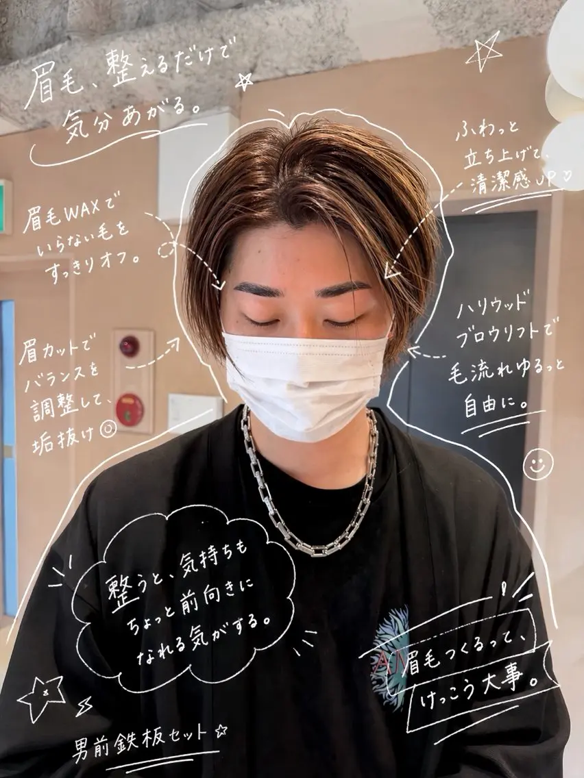 メンズ アイブロウ ワックス脱毛 眉カット その他(アイブロウ) 韓国まつげ🩶美眉 /AYANEのマツエク・マツパデザイン