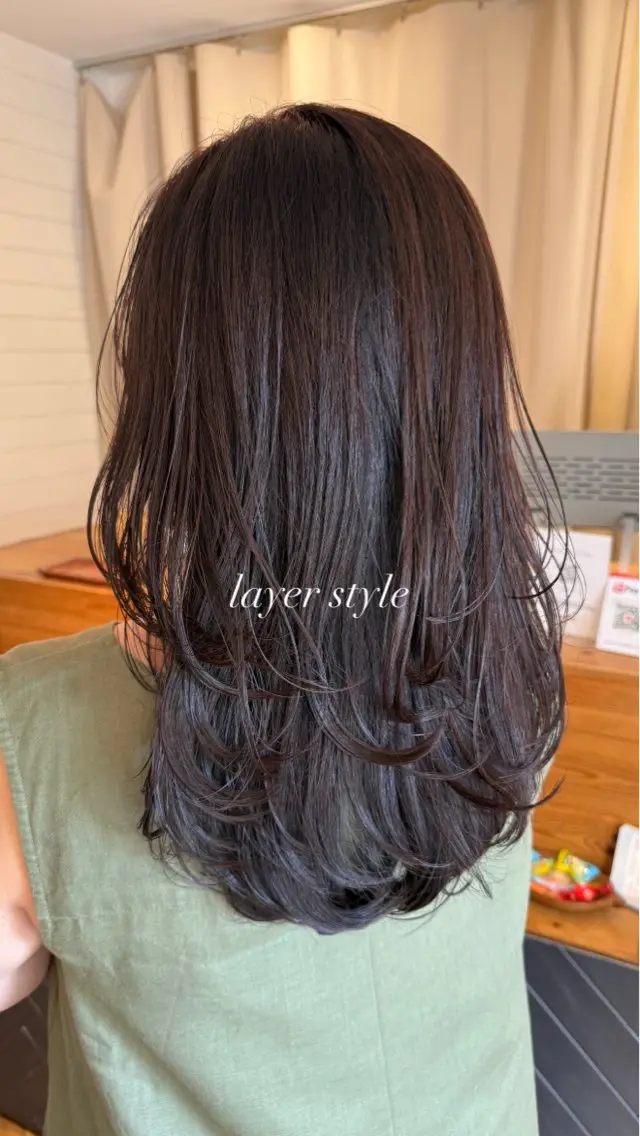 ロング カラー ヘアアレンジ 透明感カラー ボブ くびれヘア 顔まわりレイヤー 髪質改善 みなみ/韓国ボブ/ 韓国レイヤーのヘアスタイル