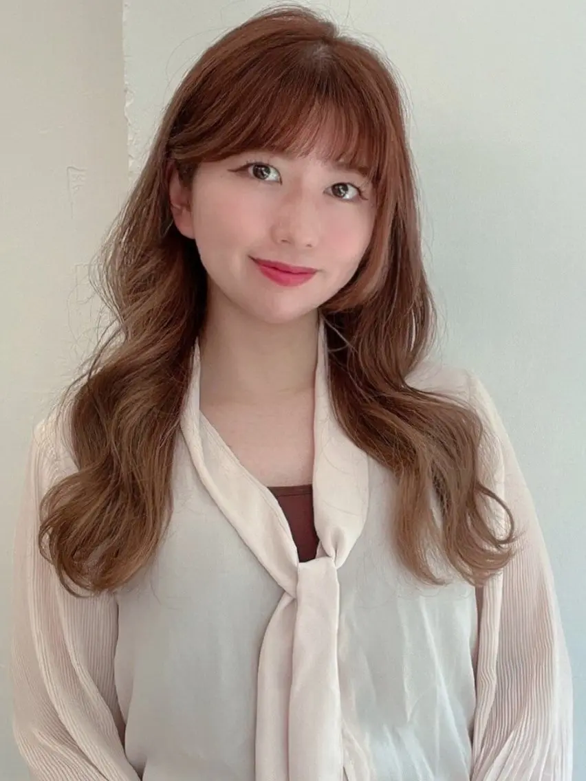 セミロング カラー レイヤーカット HONEY渋谷 髪質改善/レイヤーのヘアスタイル