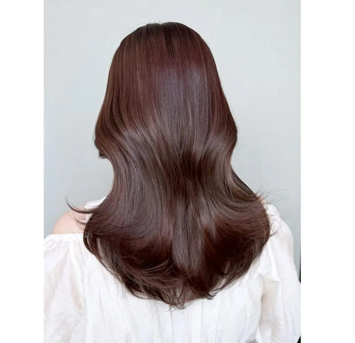セミロング カラー 顔まわりレイヤー 顔周りカット 韓国風ヘア レイヤーカット カット ITbyALBUM 松戸のヘアスタイル