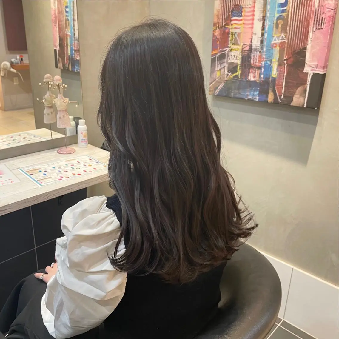 セミロング カラー ヘアアレンジ 顔周りカット 新宿/顔周りカット/ レイヤー/がっきーのヘアスタイル