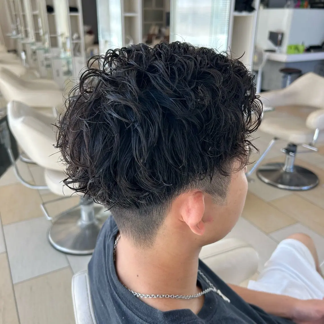 ショート パーマ メンズ カット パーマ 牧 ゆりか𓋈のヘアスタイル
