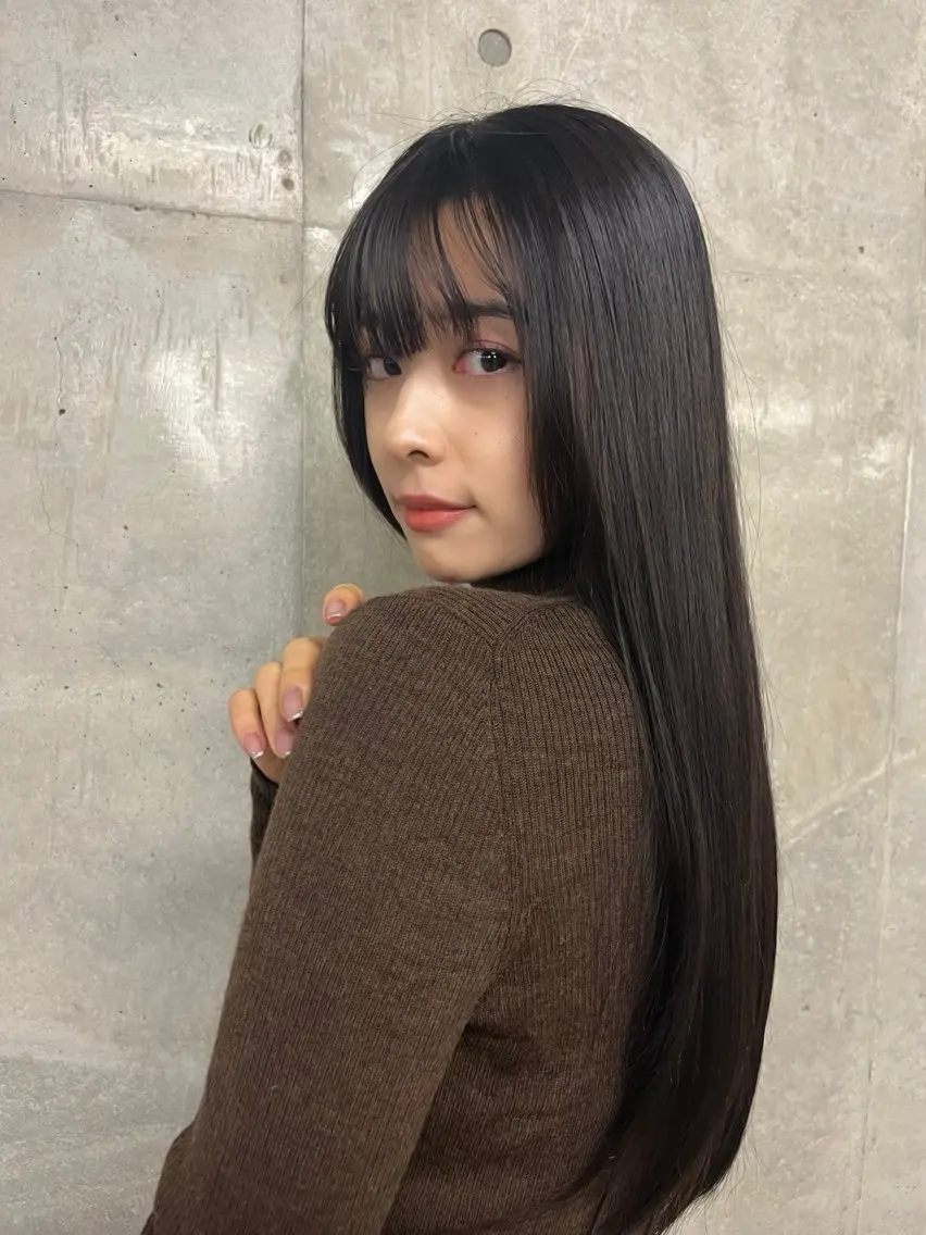 ロング カラー カット ヘアカラー トリートメント 髪質改善/美髪のプ口 中島みきのヘアスタイル