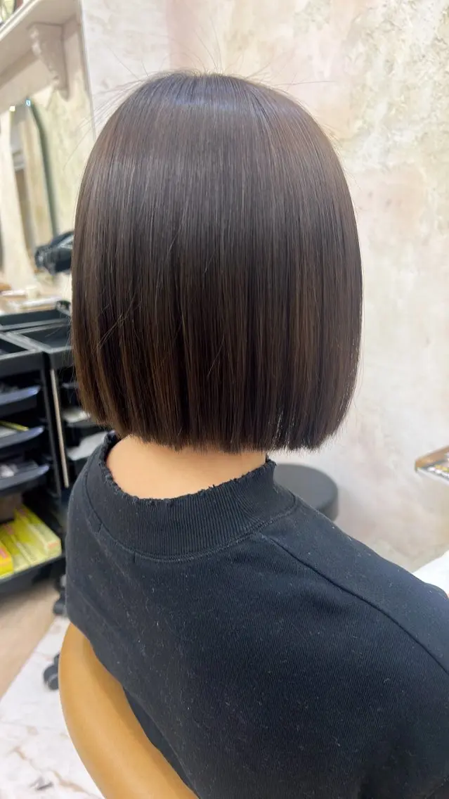 ショート カット 縮毛矯正 トリートメント 縮毛矯正/艶髪/ 透明感カラー輝希のヘアスタイル
