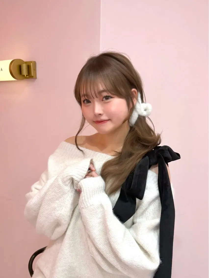 セミロング チョコレートブラウン 韓国風ヘア ヘアカラー トリートメント 渋谷/韓国ヘア/ 顔まわり♡Ayakaのヘアスタイル