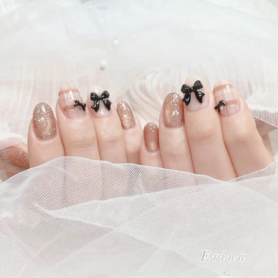 ネイル Erina🐱 フィルイン💅パラのネイルデザイン