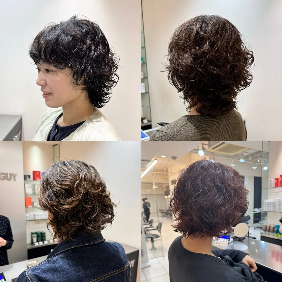 ショート くせ毛 辛島 涼子のヘアスタイル