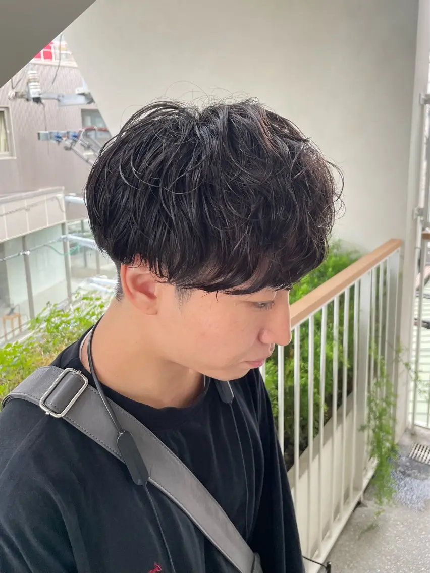 パーマ メンズ カット パーマ トリートメント ヘアセット メンズモテパーマ💙 fuwaのヘアスタイル