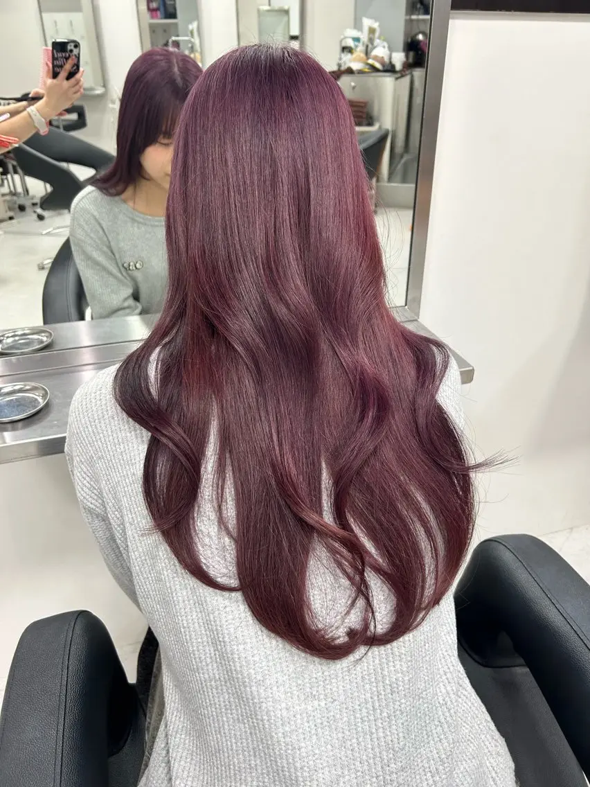ロング カラー ヘアアレンジ MOMO艶髪 🩵モテカラーのヘアスタイル