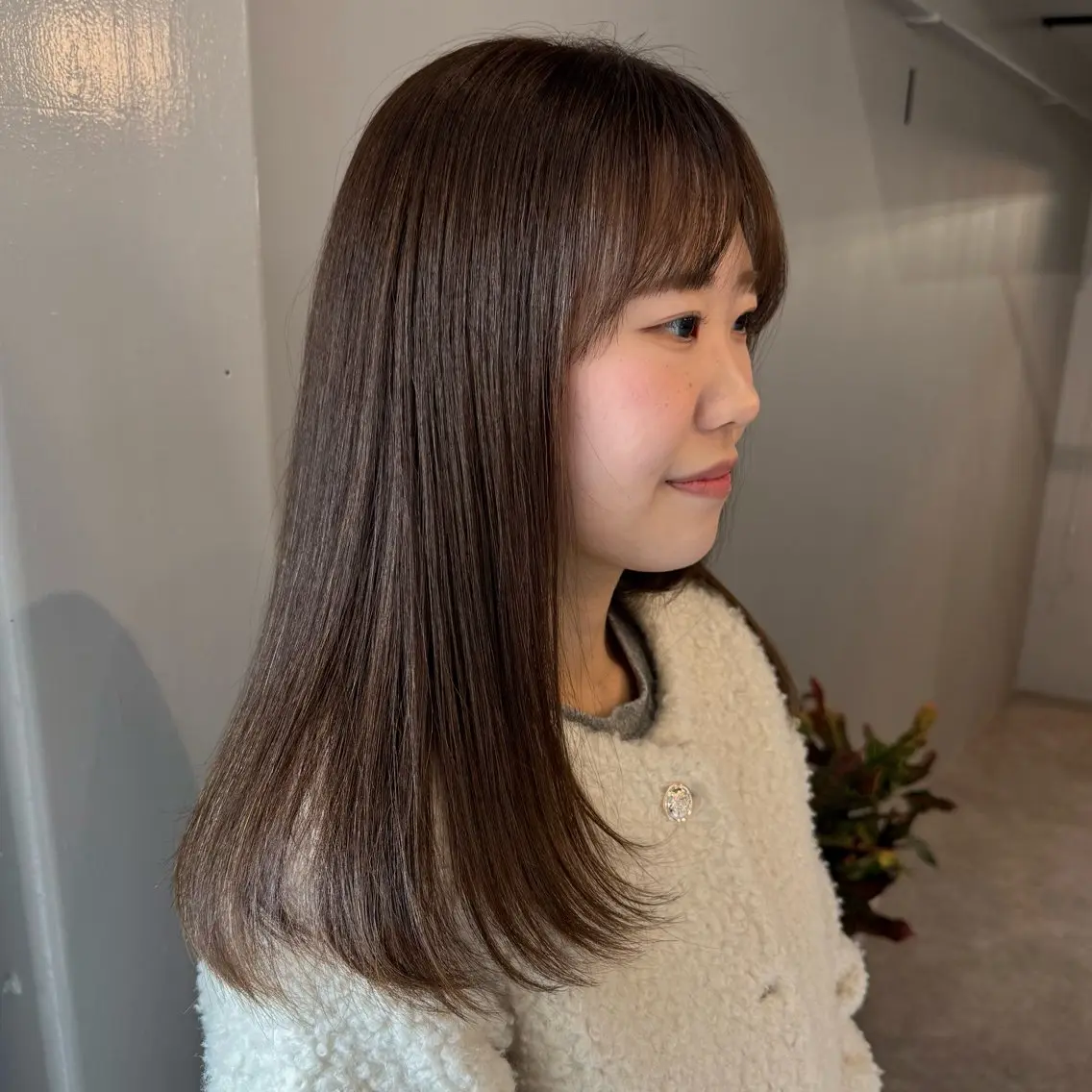 セミロング カラー 砂川朱音⌇鶴見区横堤 ⌇抜け感ヘア⌇韓国風のヘアスタイル