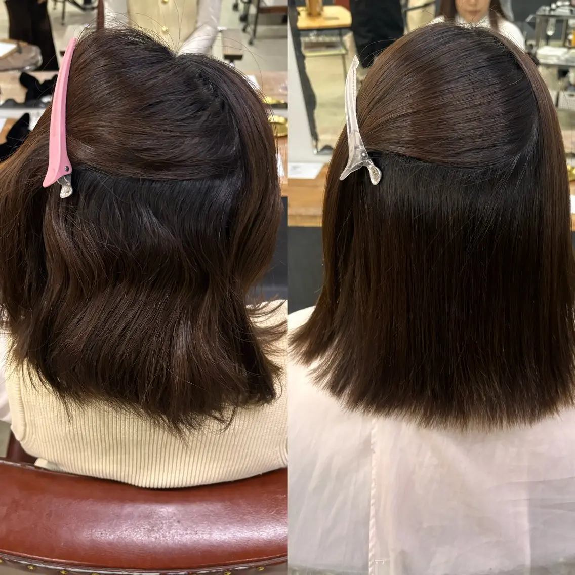 ミディアム 髪質改善 縮毛矯正 loty すずな/透明感カラーのヘアスタイル