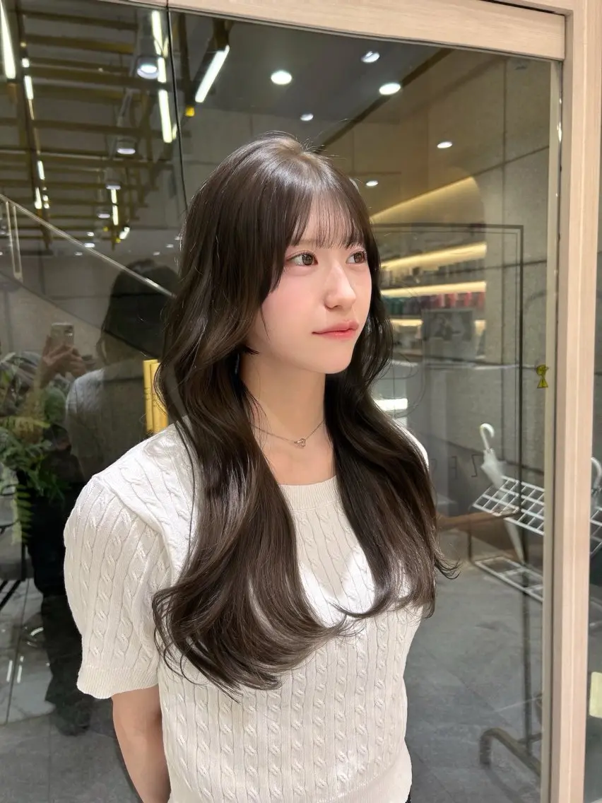 ロング カラー ヘアアレンジ くびれヘア ヘアセット 🇰🇷レイヤー/ト レンドまつげ🎀ミキのヘアスタイル