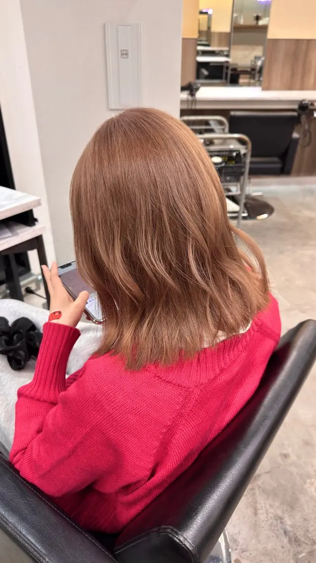 ミディアム ヘアカラー はしもと じんのヘアスタイル
