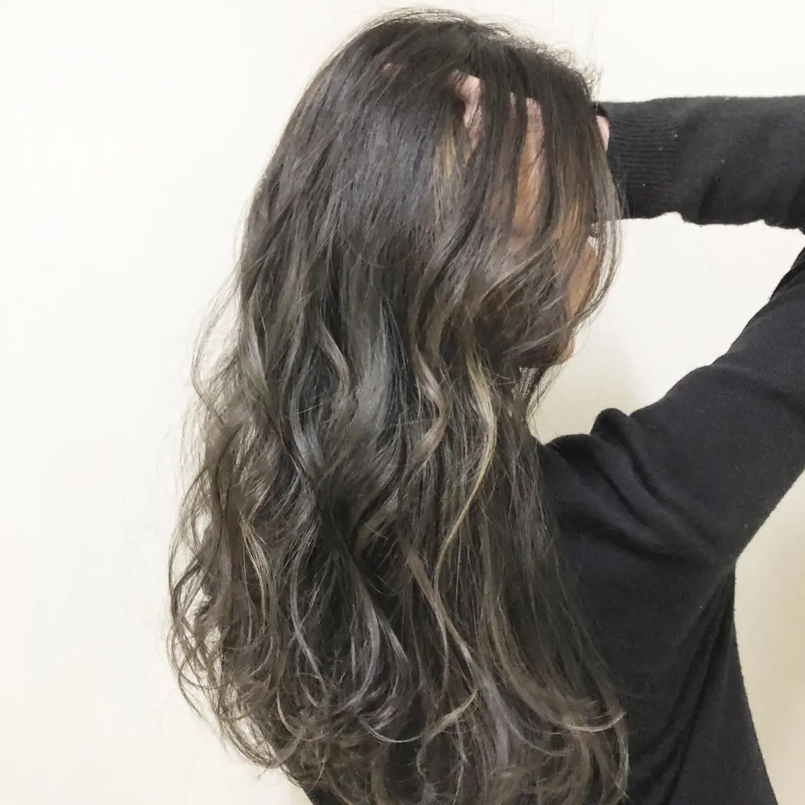 ロング カラー ヘアアレンジ グレージュ ハイライトカラー ハイライト 綺麗な髪質にしたい方 限定🌈清水　祥のヘアスタイル