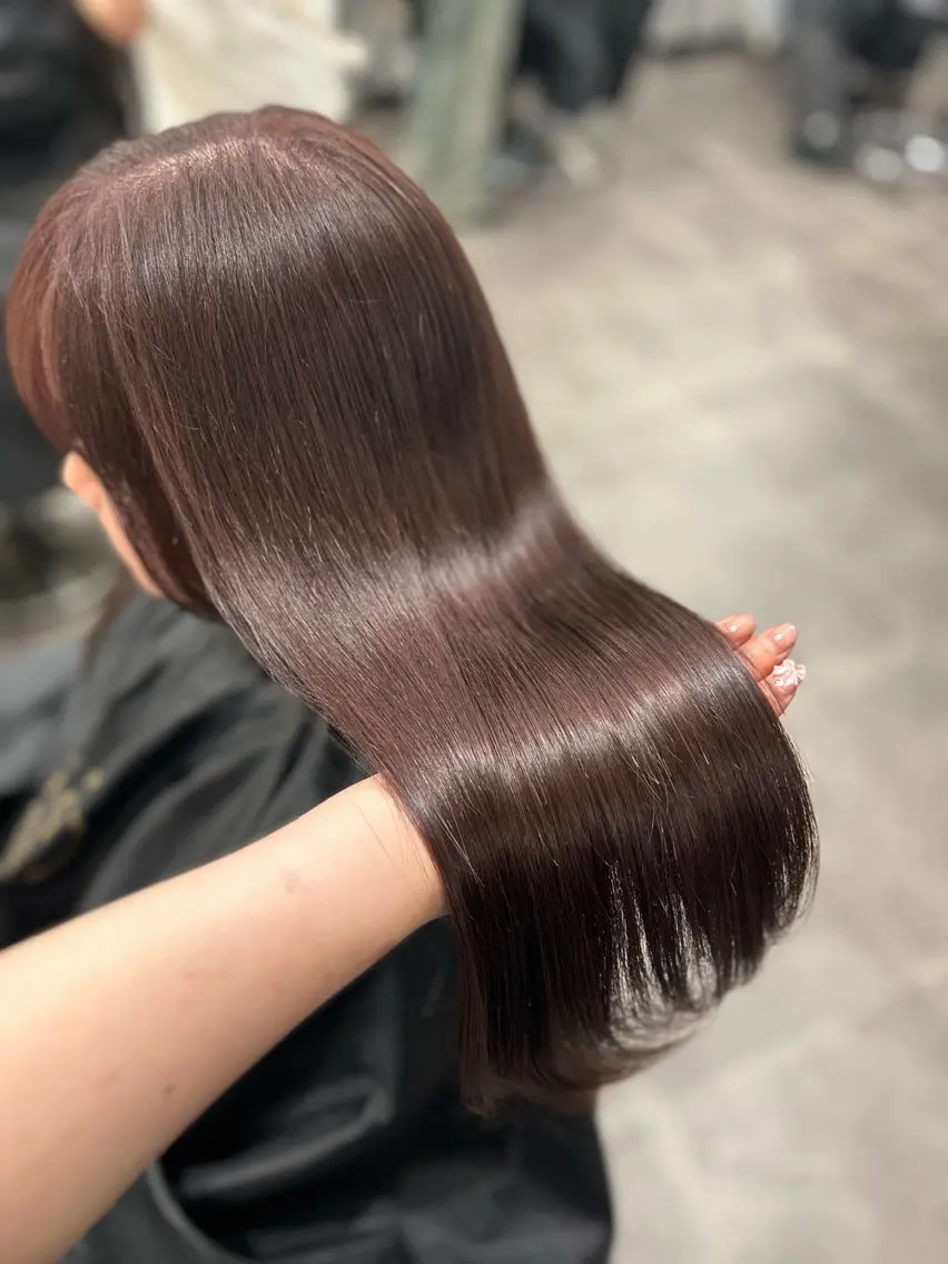 セミロング カラー ヘアアレンジ トリートメント ヘッドスパ ヘアセット 💎韓国/ レイヤー カット/ 暖色🫧のヘアスタイル