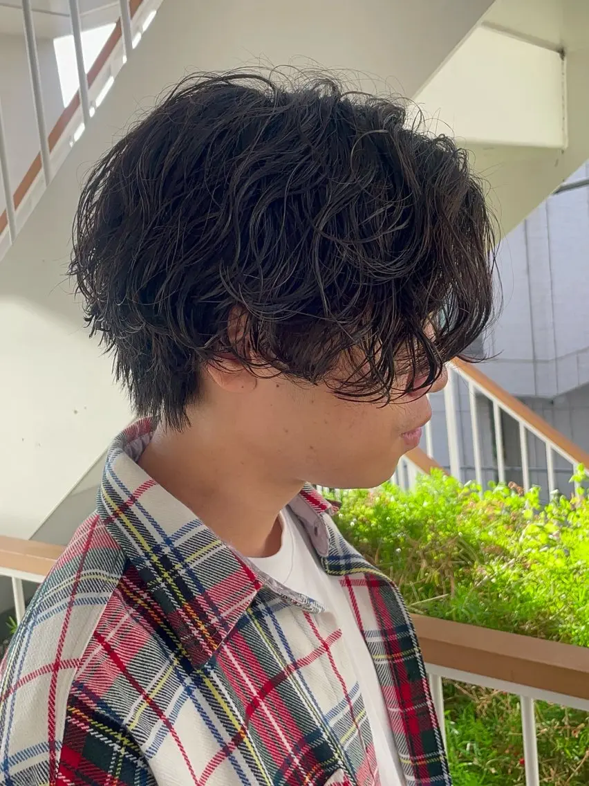パーマ メンズ カット パーマ トリートメント ヘアセット メンズモテパーマ💙 fuwaのヘアスタイル