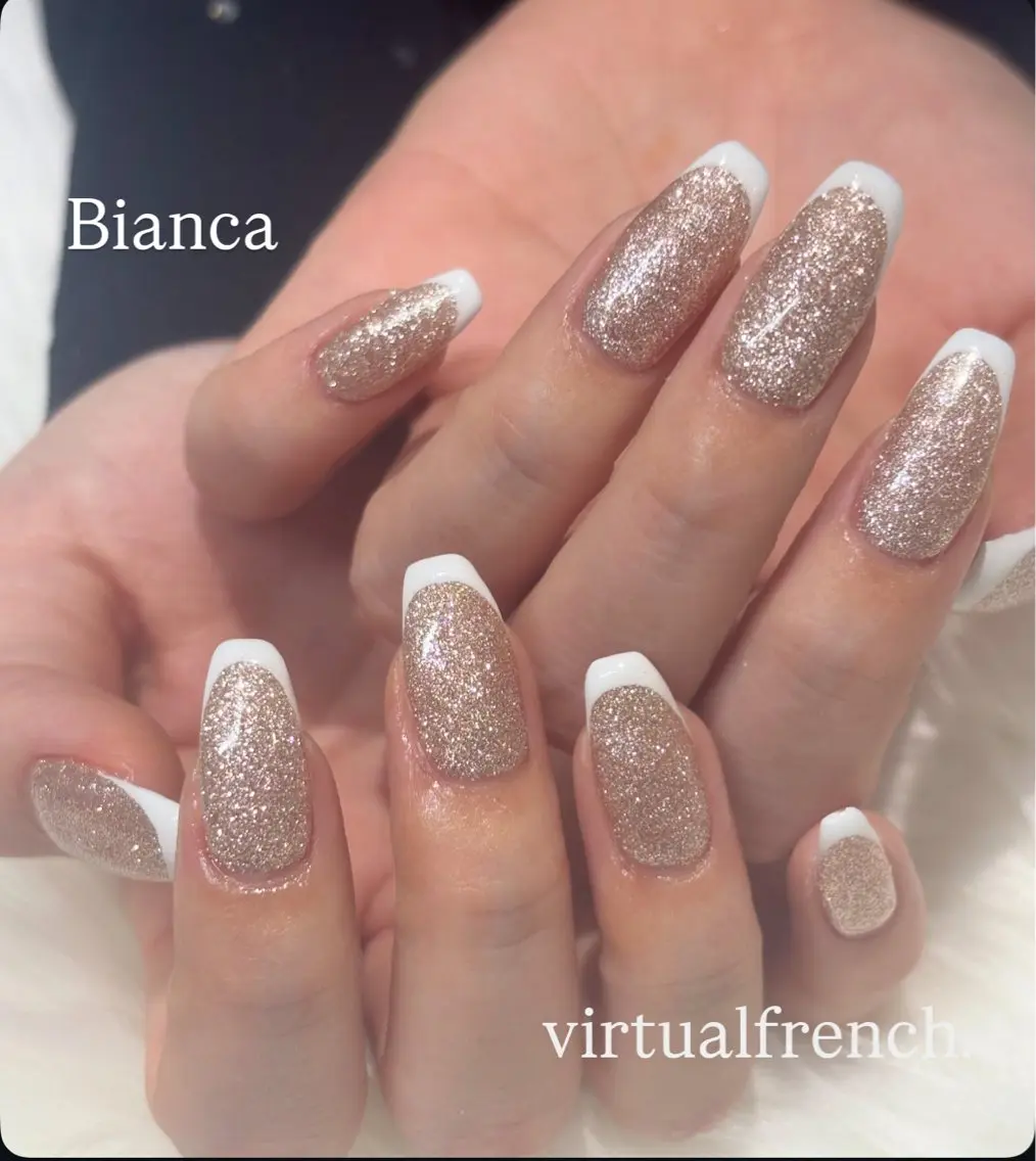 ネイル フレンチネイル ハンドネイル Bianca上川端店 TAKEFUJIのネイルデザイン