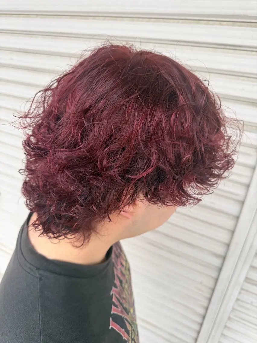 カラー メンズ ヘアカラー 艶カラー×デザイン カラー特化/値賀大樹のヘアスタイル