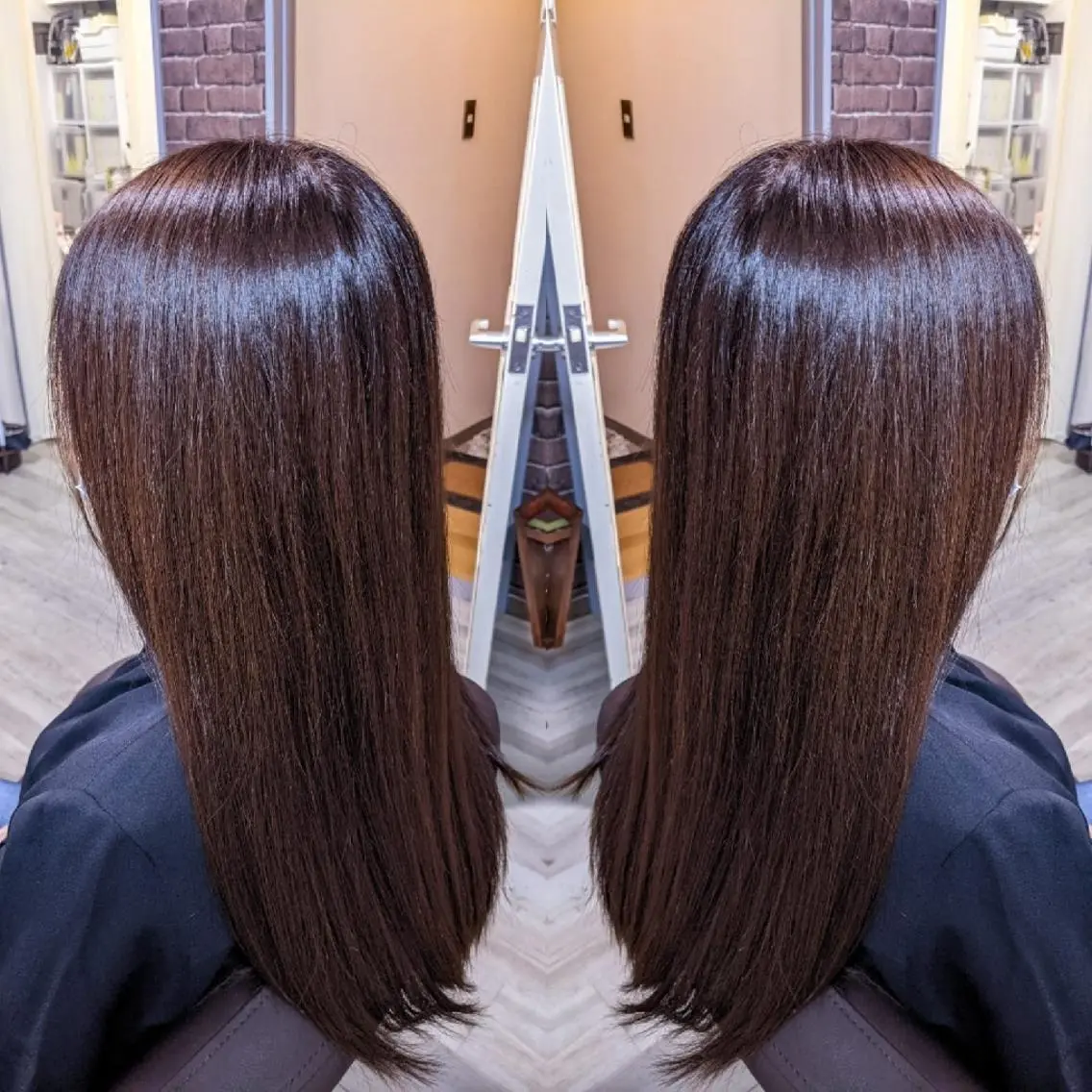 ロング カラー 池田 恵久美のヘアスタイル