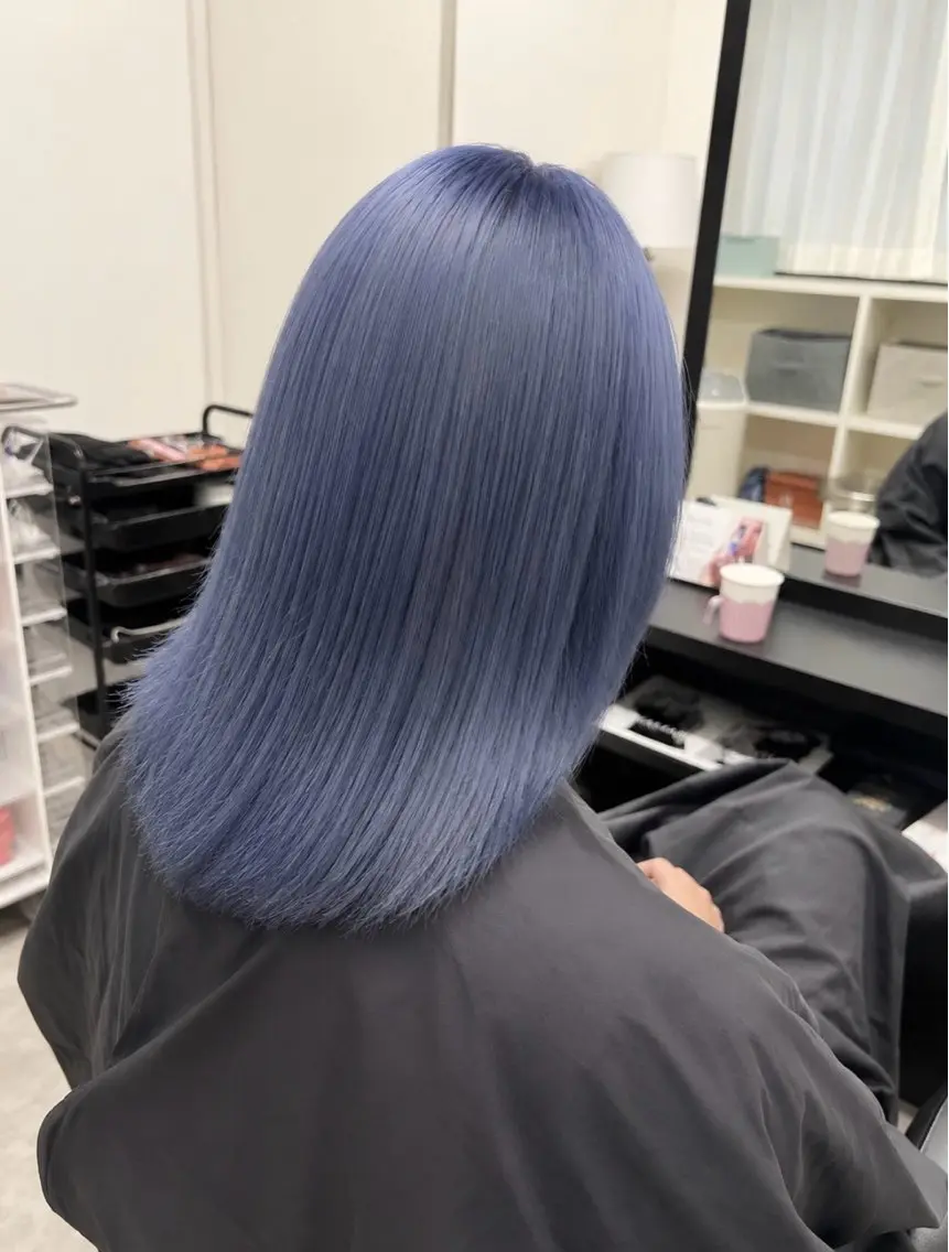 ロング カラー ブルーカラー C'LD Hair トモヤのヘアスタイル