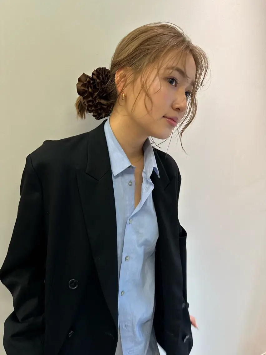 セミロング 難波 晃助のヘアスタイル